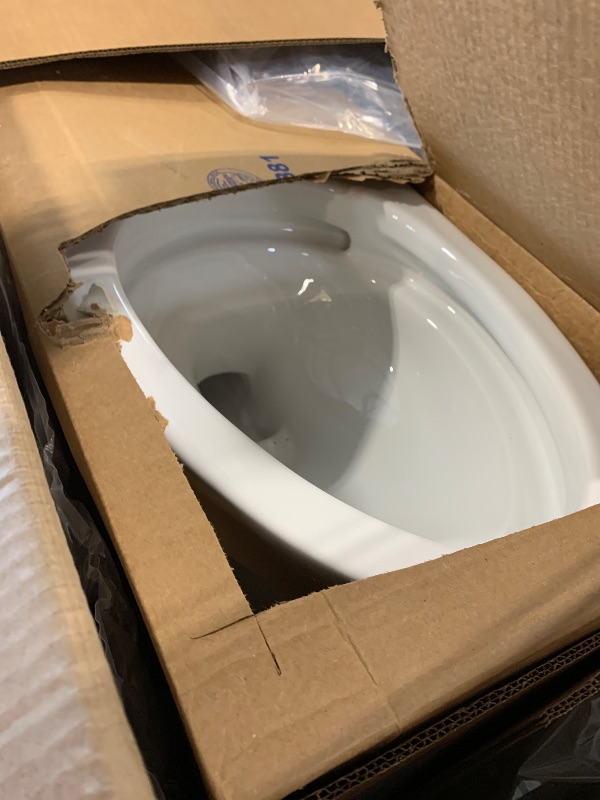 Photo 1 of ****BROKEN - BOWL ONLY**** TOTO Drake Two-Piece Elongated 1.6 GPF Universal Height TORNADO FLUSH Toilet with CEFIONTECT, Cotton White - CST776CSFG#01
