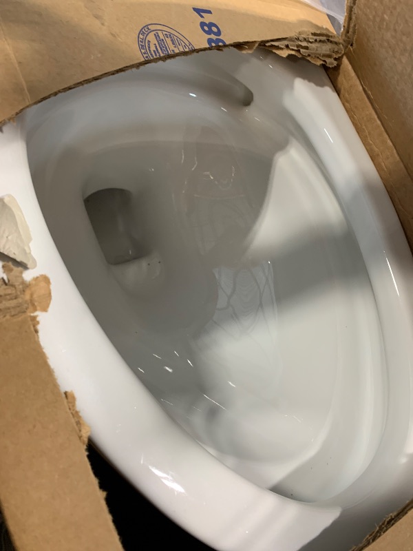 Photo 1 of ****BROKEN - BOWL ONLY**** TOTO Drake Two-Piece Elongated 1.6 GPF Universal Height TORNADO FLUSH Toilet with CEFIONTECT, Cotton White - CST776CSFG#01