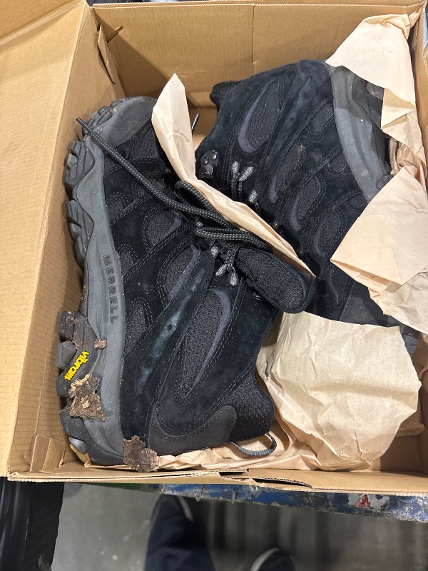 Photo 1 of ***DIRTY AND USED**** Merrell Men's Moab 3 Mid Hiking Boot, Black Night, 10.5