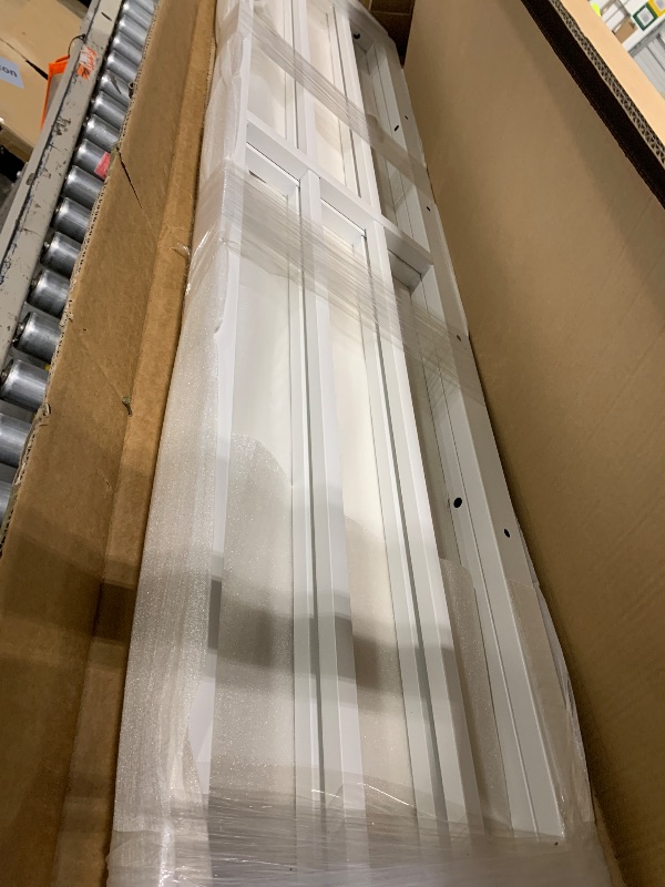 Photo 1 of ***NO REFUNDS AND OR RETURNS*****Bellemave Full XL Over Queen Bunk Bed with Ladders, Metal Bunk Beds Frame with Full-Length Guardrails, Heavy-Duty Bunkbed for Bedroom, Guest Room, Dorms, Noise-Reduce and No Spring Box Needed, White