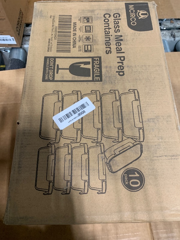 Photo 1 of [10-Pack] Glass Meal Prep Containers with Lids, MCIRCO Food Storage Containers with Snap Locking Lids, Airtight Lunch Containers, Microwave, Oven, Freezer and Dishwasher