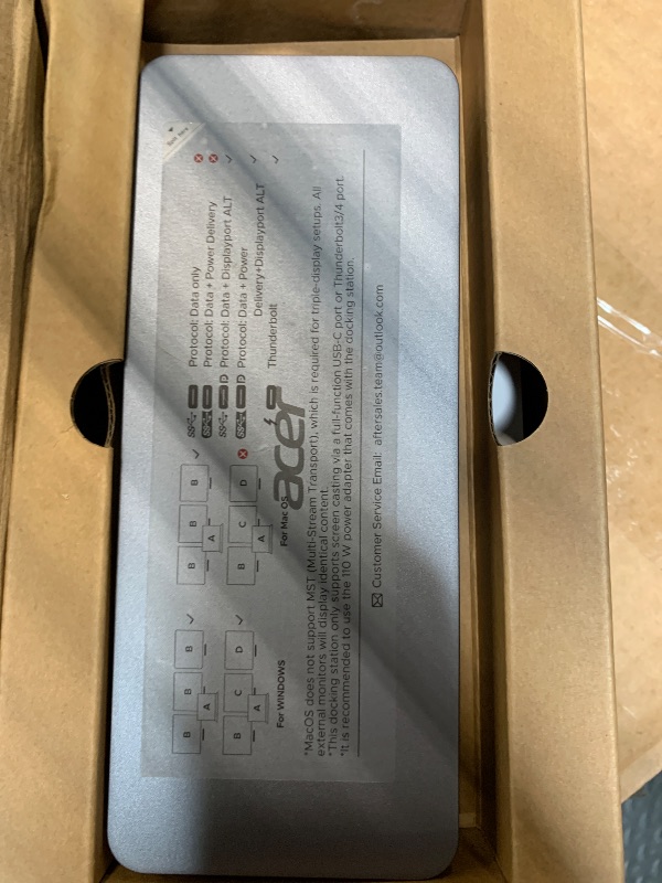 Photo 1 of *UNTESTED*
Acer Premium 13-in-1 Docking Station with 110W PD & Triple Monitor Support | Dual 4K HDMI and DP,5Gbps USB A/C,Gigabit Ethernet,Security Lock | Laptop Docking Station for Windows/Dell/HP/Lenovo/Asus