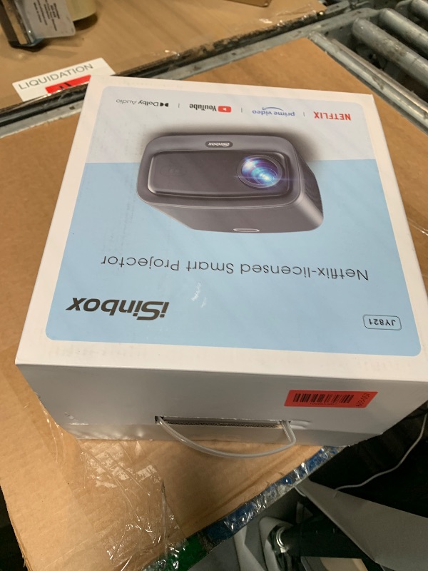 Photo 1 of [2500 ANSI/Auto Focus/Built-in APPS] Smart Projector 4K with WiFi 6 and Bluetooth 5.3, 6D Keystone Outdoor Movie Projector with Netflix& 36W Dolby Audio Plus HDR10+ Home Theater Ceiling Upgraded