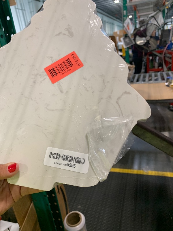 Photo 1 of ***FINAL SALE***BROKEN***Reallnaive Marble Christmas Tree Cheese Board Marble Christmas Tree Shaped Charcuterie Cutting Board Decorative Serving Tray for Xmas Gift Decoration Kitchen Food Fruit