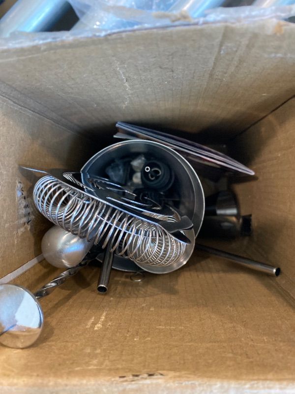 Photo 1 of ***MISSING PIECES*** Cocktail Shaker Set Bartender Kit : 15-Piece Bar Tool Set with Acrylic Stand Bars Set with All Practical Bar Accessories, for Drink Mixing, Bar, Home, Lounge & Party, Silver