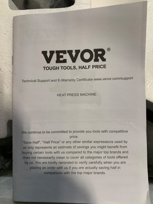Photo 1 of *UNTESTED*
VEVOR 8 in 1 Heat Press Machine 15x15 Inch, 360° Swing Away Shirt Press Machine - Digital Professional Heat Transfer Tshirt Press Machine, Sublimation Heat Press for T Shirts Hat Cap Mug Plate Blue
