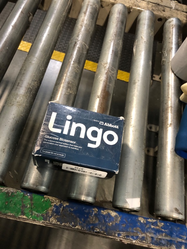 Photo 1 of **MINOR DAMAGE/check clerk comments**
Lingo Continuous Glucose Monitor (CGM). Made by Abbott. Optimize Your Nutrition with Real-time Glucose Data & Insights. 1 Lingo biosensor lasts up to 14 Days*. Works with iOS and Android. US Only.