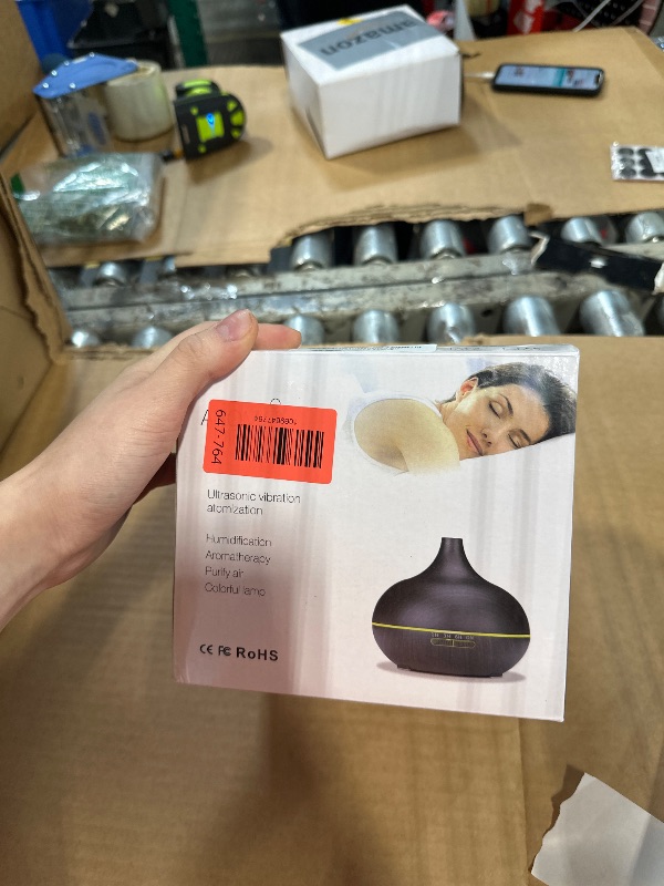 Photo 1 of *UNTESTED*
Diffusers for Essential Oils Large Room, 550ml Essential Oil Diffusers with Remote Control, Ultrasonic Oil Diffuser with Timer, 7 Colors Light for Bedroom