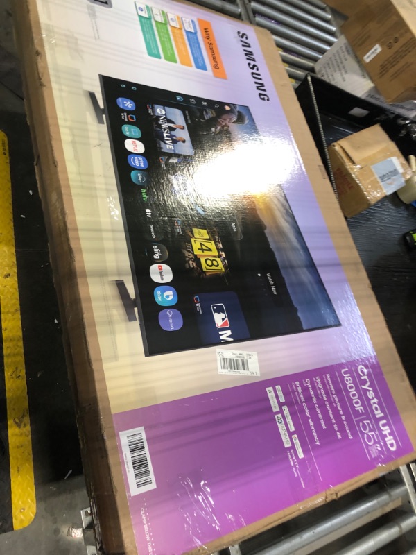 Photo 1 of ***Broken Sold For Parts*** Samsung 55-Inch Class Crystal UHD U8000F 4K Smart TV (2025 Model) Endless Free Content, Crystal Processor 4K, MetalStream Design, Knox Security, Compatible with Alexa