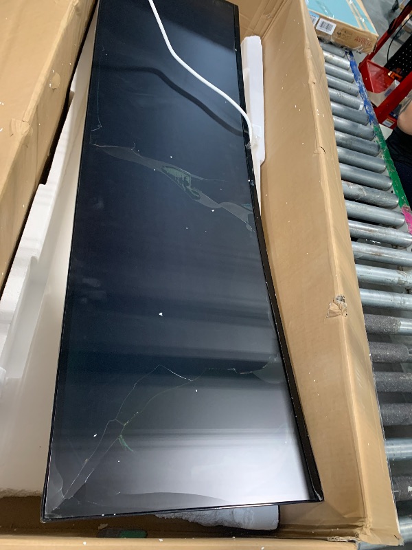 Photo 1 of ****Non-returnable; for parts only. broken *****  LG 49WL95C-WY 32:9 UltraWide Monitor 49" Dual DQHD (5120 x 1440) Curved IPS Display, HDR10, USB Type-C with 85W PD, sRGB 99% Color Gamut, Height/Swivel/Tilt Adjustable Stand - Silver