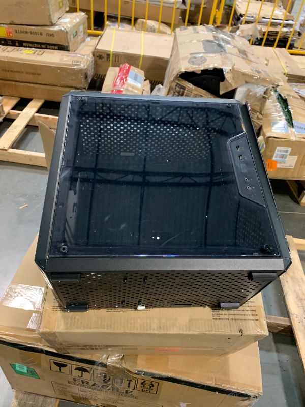 Photo 1 of ***MISSING HARDWARE*** Cooler Master MasterBox Q300L Micro-ATX PC Case – Compact mATX Computer Case with Magnetic Dust Filters, Modular Adjustable I/O Panel, Perforated Airflow Design, 1 x 120mm Pre-Installed Fan, Black