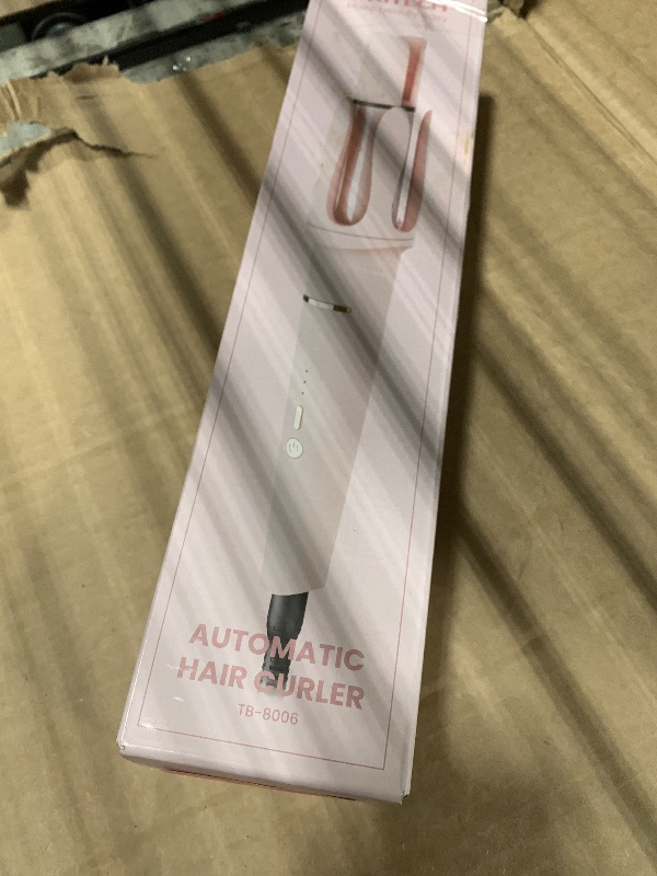 Photo 1 of ** see photos for plug in type**
Automatic Curling Iron 1 1/4 Inch, Rotating Ionic Hair Curler Wand with 3 Temperatures, Anti-Scald, Auto Shut-Off Spin Iron for Hair Styling, Pink