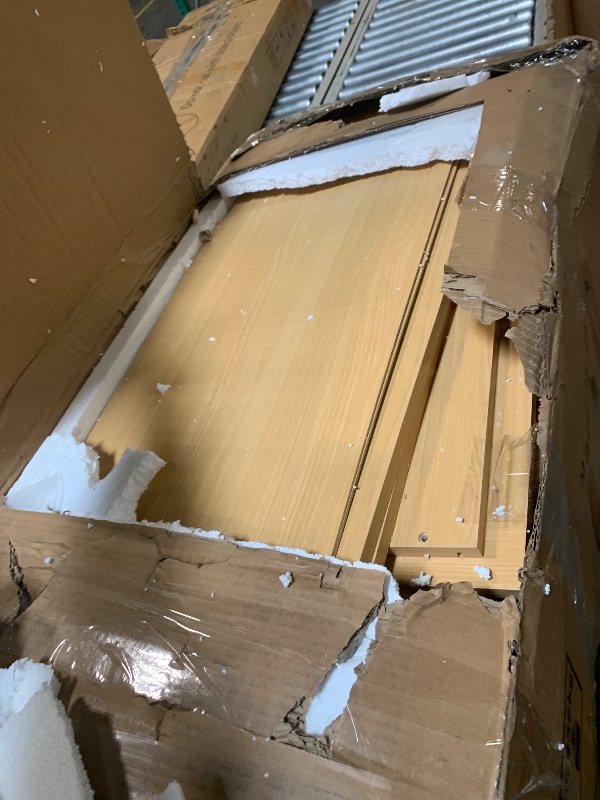 Photo 1 of **MAJOR DAMAGE**
YITAHOME 73" Arched Pantry Cabinet with LED Lighting, 2 Drawers & Multi-Tier Shelves, Modern Farmhouse Kitchen Storage with Ambient Lighting for Dining Room, Natural