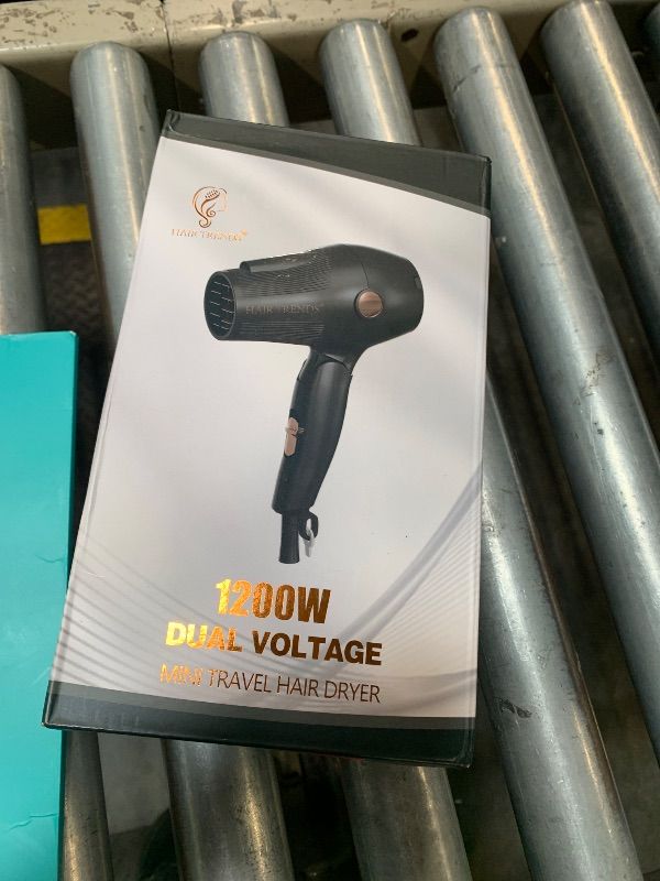 Photo 1 of ***Accessories Missing****Travel Hair Dryer Mini with Diffuser&Concentrator,110~250V Dual Voltage Hair Dryer Blow Dryer Mini Size for European Travel, Portable Blow Dryers for Women and Men with EU Plug