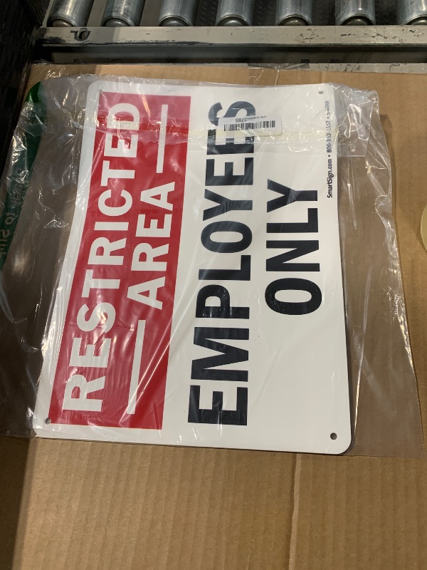 Photo 1 of (2 pack) Faittoo Restricted Area Employees Only Sign, 10 x 7 Inches .40 Rust Free Aluminum, UV Protected, Weather Resistant, Waterproof, Durable Ink?Easy to Mount