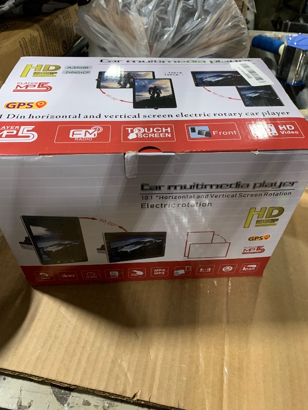 Photo 1 of [2G+64G] Android 13 Rotatable Single Din Vertical Car Stereo 10.4 inch Touch Screen Radio Unit with Wireless Carplay & Android Auto/EQ Audio/Bluetooth 4.2/SWC/GPS Navigation/FM RDS