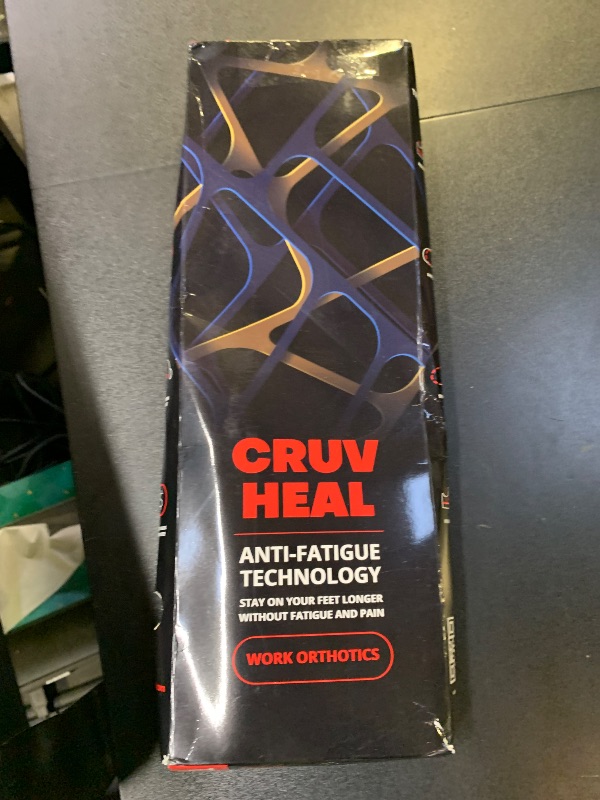 Photo 1 of (New) Work Orthotic Insoles - Anti Fatigue Medium Arch Support Shoe Insert Men Women - Plantar Fasciitis Flat Feet - Relieve Foot Pain - Work Boot Insoles Standing All Day (XXL, Blue Lines)