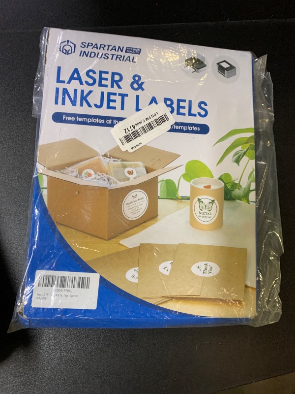 Photo 1 of 0.75" Circle Printable Labels Compatible With Inkjet and Laser Printers - 100 Sheets, 10800 Matte White Round Stickers for Pricing, Product Labeling, and Custom Tags - Spartan Industrial Template C001