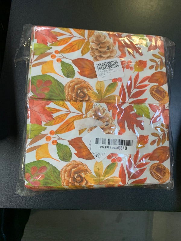 Photo 1 of 100pcs Fall Leaf Paper Napkins Disposable 3 Ply Guest Hand Towels for Bathroom Thanksgiving Autumn Decorative Party Napkin for Kitchen Dinner Home Indoor Outdoor Holiday Party