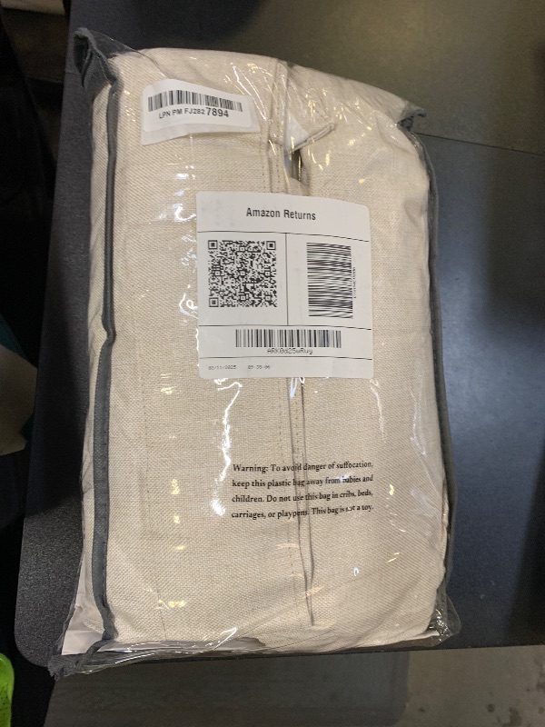 Photo 1 of 100% Blackout Shield Linen Blackout Curtains for Bedroom 84 Inches Long, Back Tab/Rod Pocket Living Room Drapes, Thermal Insulated Blackout Curtains 2 Panels Set, 50" W x 84" L, Cream