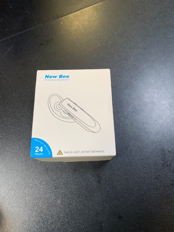 Photo 1 of [2 Pack] Bluetooth Earpiece Wireless Handsfree Headset V5.0 24 Hrs Driving with Mic 60 Days Standby Bluetooth Headset for iPhone Android Samsung Driver
