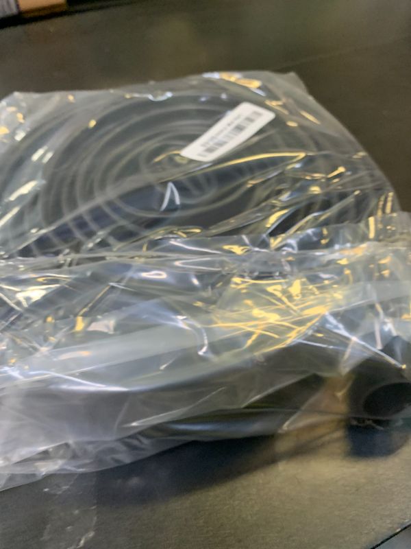 Photo 1 of 16.5 FT Garage Door Bottom Seal Rubber 0.19" P Bulb Bottom Garage Weather Stripping for Single Channel, Flexible Weatherproof Replacement Strip Seal Fits 16.5FT Wide, Black