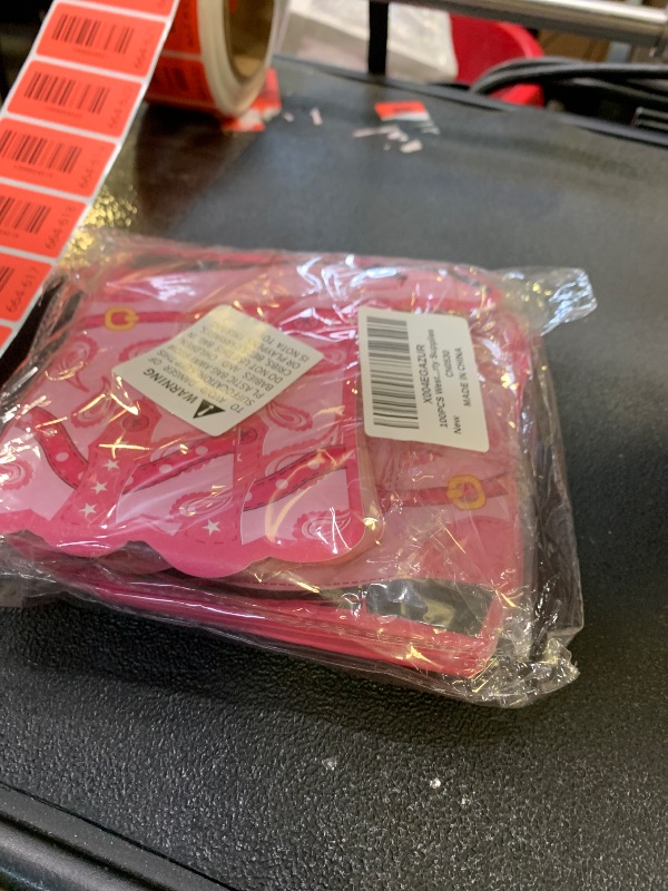 Photo 1 of 100PCS Western Cowgirl Boots Paper Napkins Wild West Theme Pink Tissue Paper Hand Towel Western Cowboy Luncheon Dinner Decorations for Baby Shower Bachelorette Birthday Party Last Rodeo Party Supplies