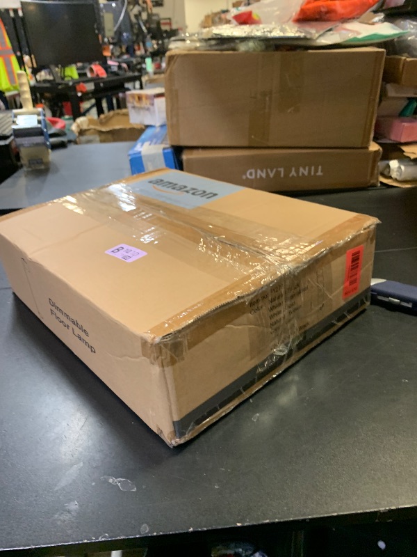 Photo 1 of ?Upgraded? Dimmable Floor Lamp, 1000 Lumens LED Edison Bulb Included, Arc Floor Lamps for Living Room Modern Standing Lamp with Gray Shade, Tall Lamps for Living Room Bedroom Office Dining Room