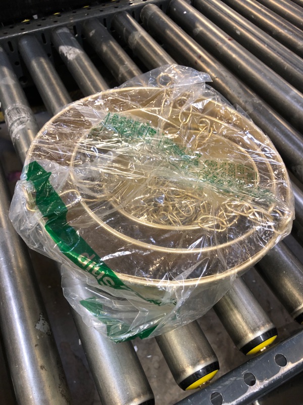 Photo 1 of 10/8/6 inch Hanging Planters for Indoor Plants Set of 3, Metal Hanging Pots with Drainage and Plug, Large Small Flower Pots Set for Window, Kitchen, Patio, Bathroom (Gold)