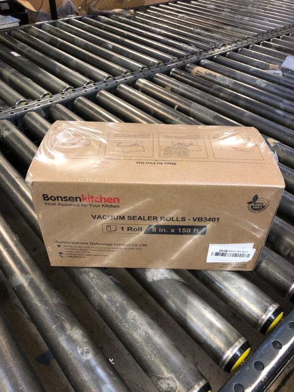 Photo 1 of [2025 New] Bonsenkitchen 8” x 150’ Vacuum Sealer Bags Rolls with Cutter for Food Storage, Commercial Grade, BPA Free, Great for Meal Prep and Sous Vide Cooking