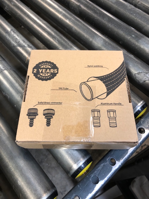 Photo 1 of 10FT Lightweight Garden Hose,Flexible Water Hose with Solid Brass Head,Kink-Free,Collapsible Hose,High Pressure Flat Water Hose for RV,Boat,Car Wash,Garden,Yard,Camper,Outdoor (OrangeBlack, 10 feet)