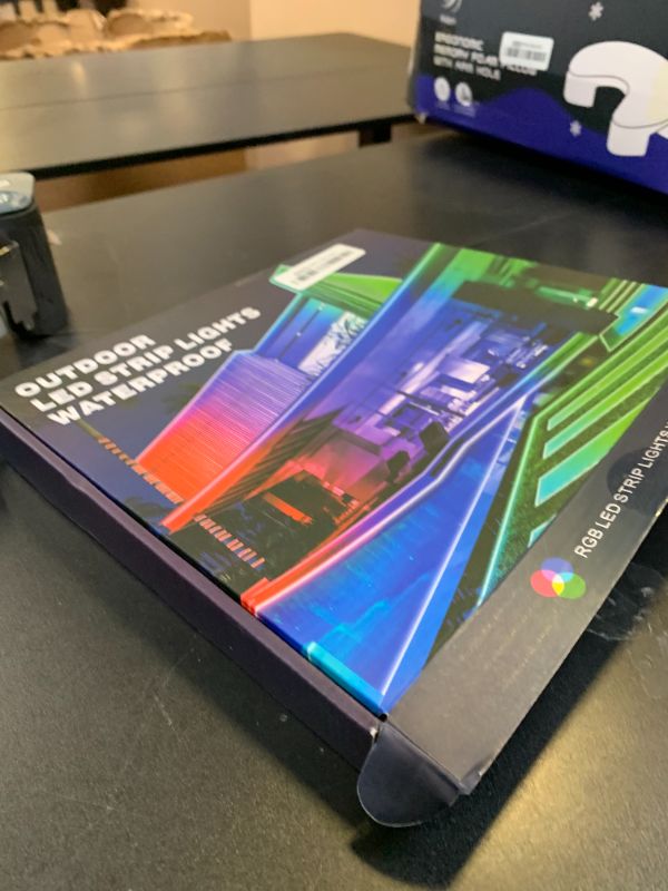 Photo 1 of 100Ft Outdoor LED Strip Lights Waterproof,Music Sync RGB IP68 Outside Led Light Strips Waterproofs with App and Remote,Exterior Led Rope Lights Waterproof for Deck,Balcony,Roof,Garden,Pool