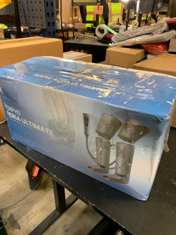 Photo 3 of RENPHO Compression Leg Massager, Air Compression Massager for Circulation Pain Relief, Effective for Father Mother Reduce Swelling-Blue