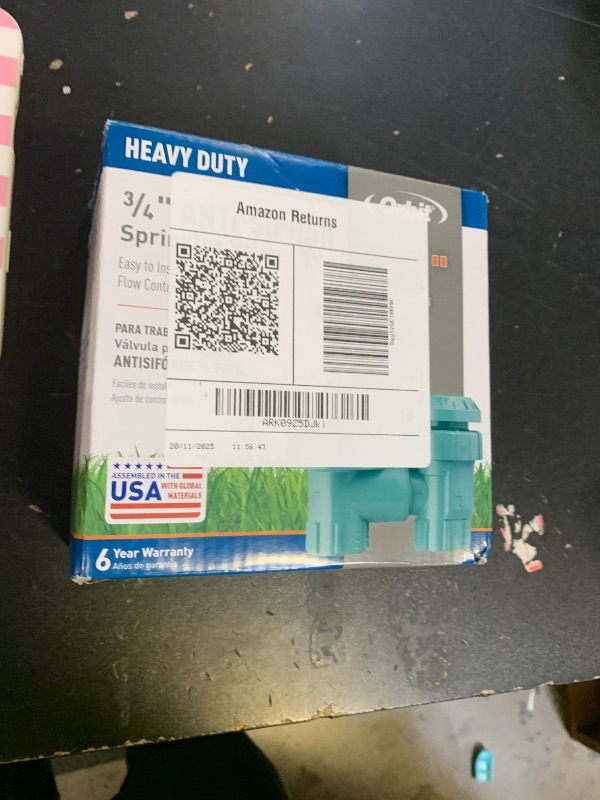 Photo 1 of 1-Pack Orbit 57623 3/4" FPT 100 Series Anti-Siphon Automatic Sprinkler Valve with Flow Control