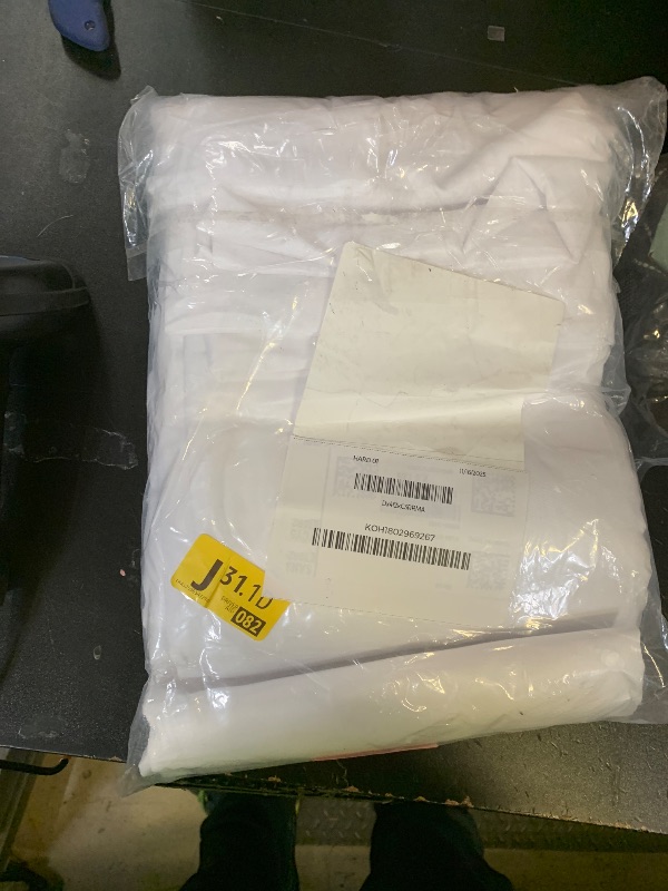 Photo 1 of 12-Pack Premium Plastic Tablecloth 84in. Round Table Cover - White