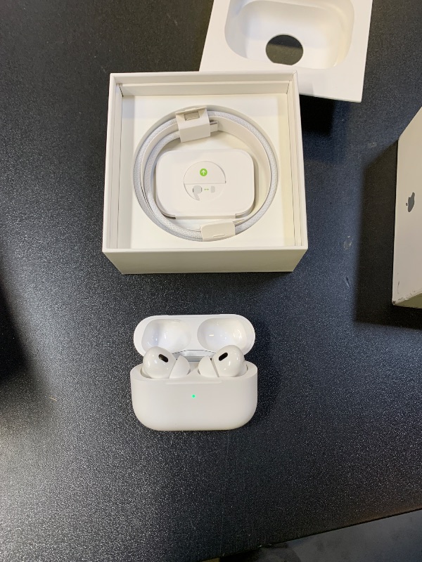 Photo 1 of Apple AirPods Pro 2 Wireless Earbuds, Active Noise Cancellation, Hearing Aid Feature, Bluetooth Headphones, Transparency, Personalized Spatial Audio, High-Fidelity Sound, H2 Chip, USB-C Charging