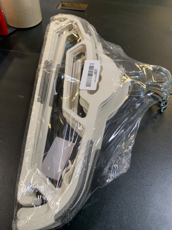 Photo 1 of 10 Pack Plastic Clothes Hangers Non-Slip | 0.2" Thickened Shirts Hanger Space Saving, Coat Pants Hangers with 360° Swivel Silver Hook for Closet Wardrobe Storage