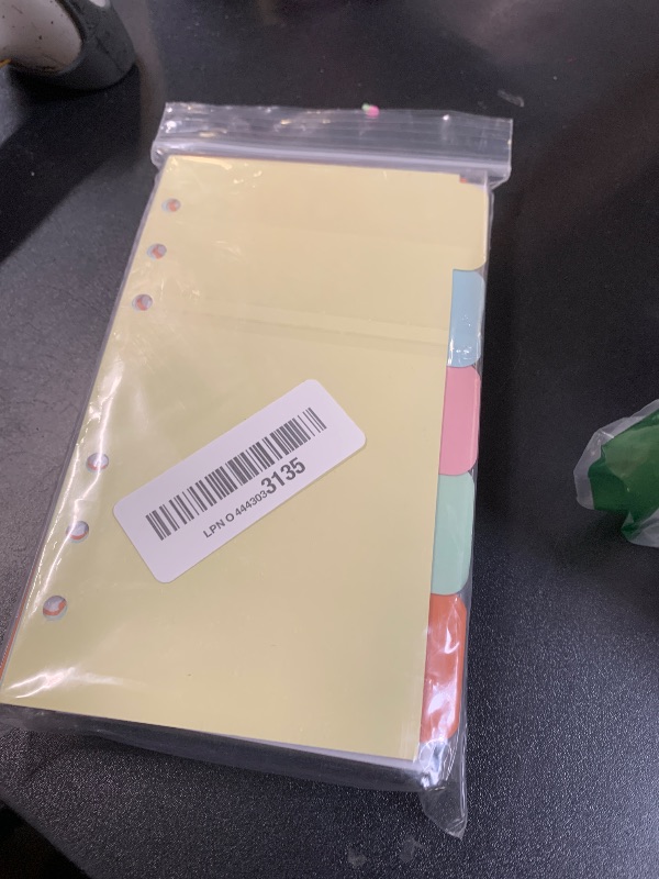 Photo 1 of (2-Pack) A6 Lined Paper Refills for Filofax Personal Binder Planner - 160 Sheets/320 Pages Paper with 5 Colorful Binder Dividers, 3.75" x 6.75"