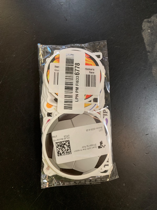 Photo 1 of 100PCS Soccer Stickers for Scrapbooking, Vinyl Waterproof Stickers for Water Bottles, Soccer Team Gifts for Kids Teens, Christmas Stocking Stuffers for Kids Boys Girls