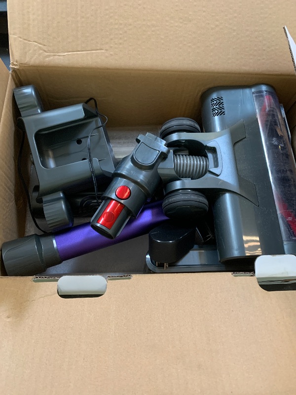Photo 1 of Cordless Vacuum Cleaner, 600W 50KPA 70Min Powerful Vacuum Cleaners for Home, Self-Standing Stick Vacuum Cordless Rechargeable/ Anti-Tangle/OLED Screen/1.8L Cup for Home Pet Hair/Carpet/Hardwood Floor (MISSING PARTS, SELLING FOR PARTS ONLY)