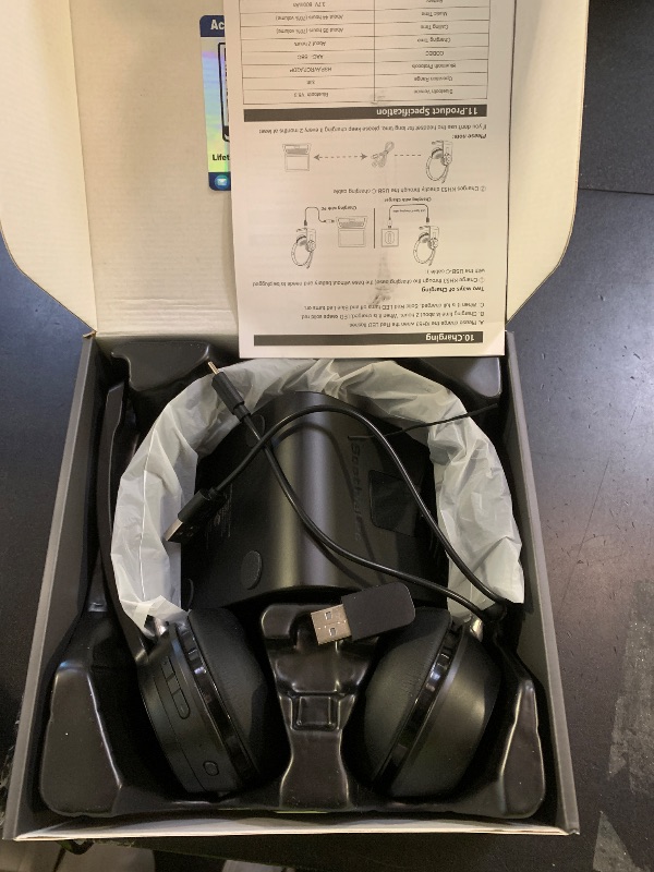 Photo 1 of (Upgraded Version) Wireless Headset, Bluetooth Headset with Noise Cancelling Microphone, Best Headphones with Mic Mute & USB Dongle for PC/Computer/Laptop/Cell Phones/Remote Work/Call Center