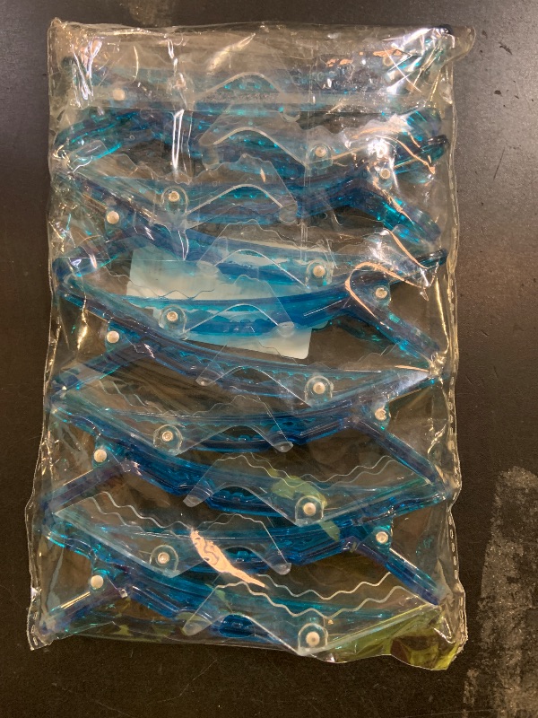 Photo 1 of 10pcs/set Multicolor Croc Clips Transparent Plastic Hairdresser Clip Hair Styling Sectioning Barrettes Non Slip Alligator Clip Salon DIY Accessories Hairpins for Women and Girls(10pcs-Blue)