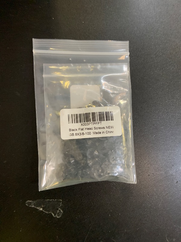 Photo 1 of #8 x 3/8" Wood Screws Flat Head Fast Self Tapping Drywall Screws 18-8 Stainless Steel 304 Black Finish, 100 PCS