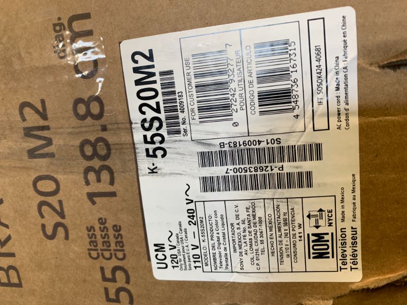 Photo 1 of *NONFUNCTIONAL** Sony BRAVIA 2 II 55 Inch 4K Ultra HD LED Smart TV with Google TV and Exclusive Features for PlayStation®5 (K-55S20M2), 2025 Model