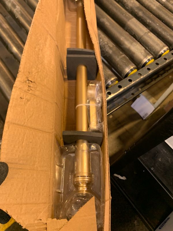 Photo 1 of EXCLUSIVE HOME Crystal Ball 1" Curtain Rod and Coordinating Finial Set, Gold, Adjustable 36"-72"