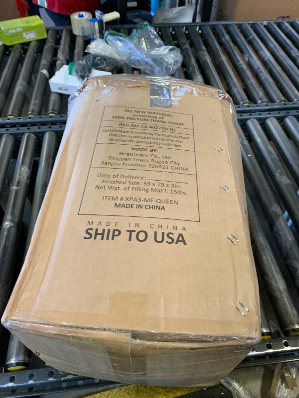 Photo 1 of EGO Topper 3 Inch Queen Memory Foam Mattress Topper, Gel Foam Mattress Topper for Pressure Relief, Ventilated Design Bed Topper in a Box, CertiPUR-US Certified, 60"×80", Medium