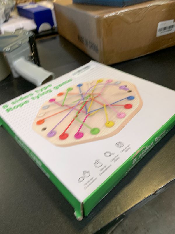 Photo 1 of 10-Piece Wooden Rope Untangling Puzzle Game–Knot Logic Board Toy for Kids & Family, Multi-Level Brain Teaser to Develop Fine Motor Skills