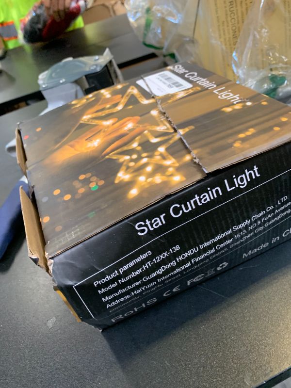 Photo 1 of ZBPP 12 Stars 138 LED Fairy Tale Lights Star String Lights Star Curtain Lights with Timer 8 Mode Memory Function, Hangable, Suitable for Christmas, Wedding, Party, Home Decoration, Warm White