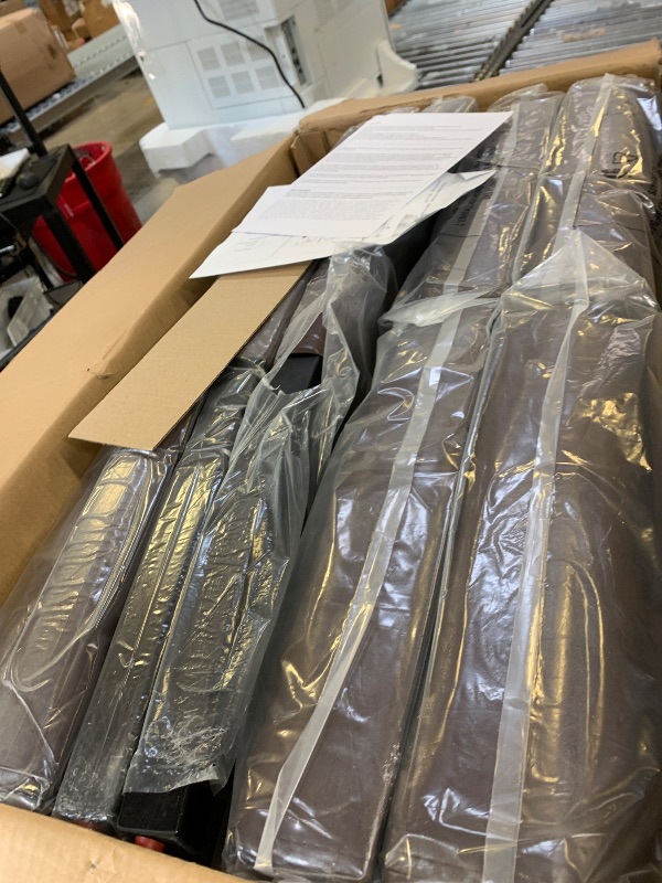 Photo 1 of (MISSING LEGS, SELLING FOR PARTS) FDW Dining Chairs Set of 4,Dining Room Chairs,Side PU Cushion Chairs with Waterproof Surface and Wood Legs,for Kitchen Restaurant and Living Room,Leather Brown