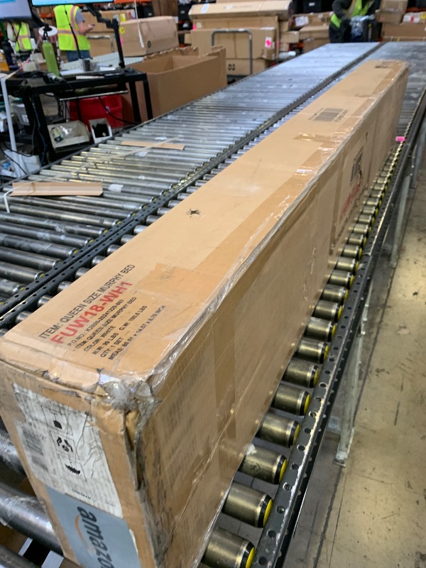 Photo 1 of OTHER BOXES ARE NEEDED FOR THIS PRODUCT. PVWIIK Queen Size Murphy Bed with 2 Wardrobe and Storage Drawer, for Adult,Girls,Boys,Solid Wood Cabinet Bed Frame/Multifunctional Hidden Wall Bed Cabinet,Space-Saving,No Box Spring Needed,White